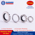Bibir ganda dengan segel oli pegas stainless steel